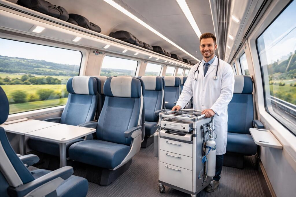 Voyagez sereinement en train TGV et Intercités avec services médicaux à bord vers Lyon